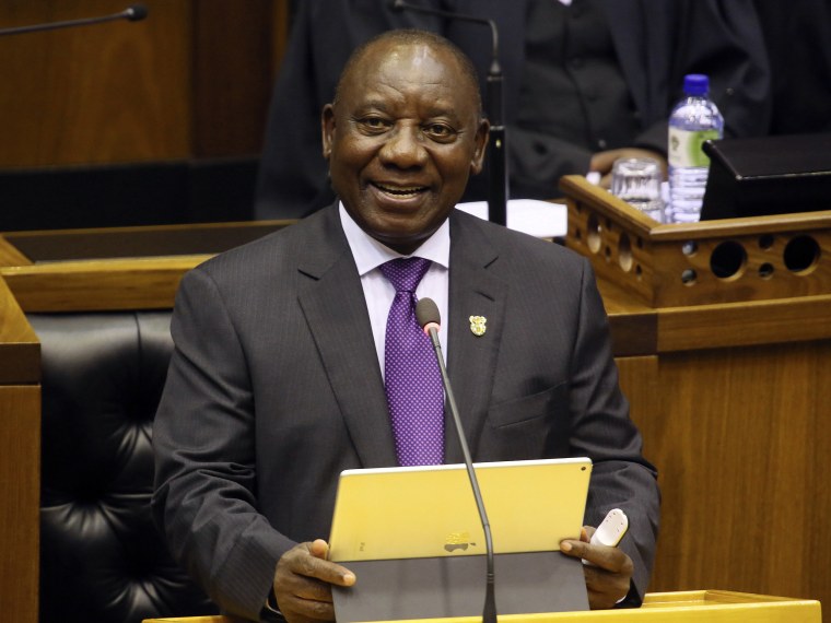 Image: South Africa's new President, Cyril Ramaphosa, delivers his State of the Nation address