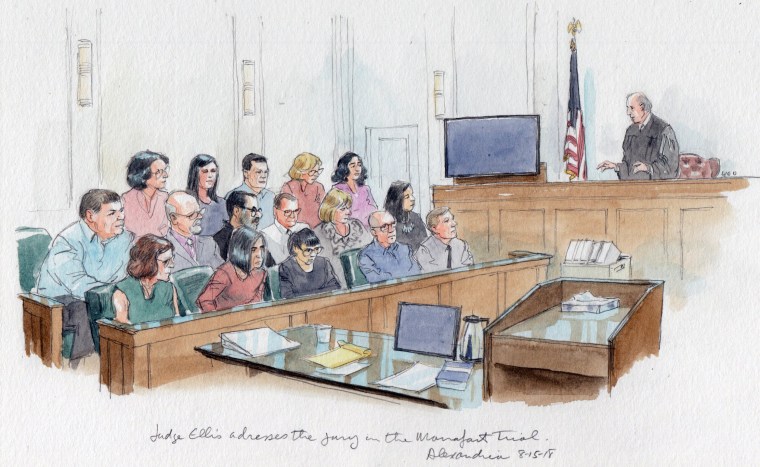 Image: Judge Ellis addresses the jury of the Paul Manafort trial on Aug. 15, 2018.