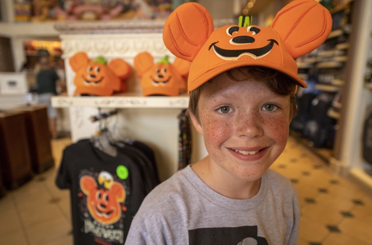 From light up trick-or-treat buckets to baseball hats, Miller says Mickey Mouse pumpkins play a large role in the 2018 Halloween merchandise line.