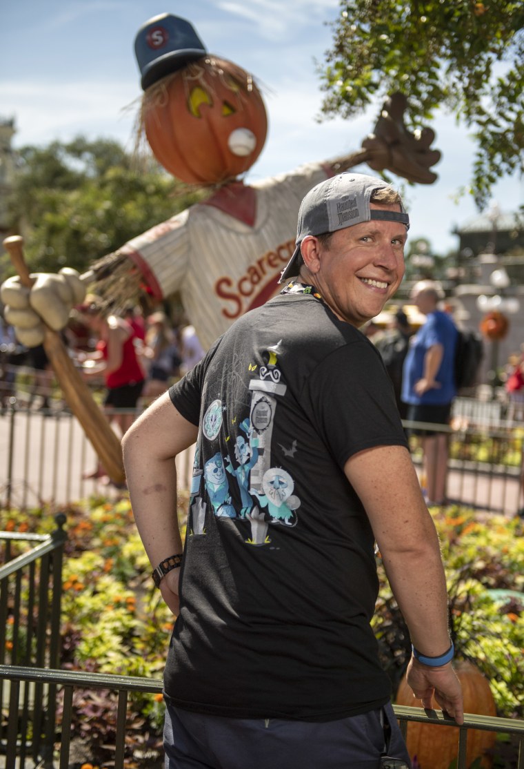 The ghosts of Disney's iconic Haunted Mansion attraction adorn much of the newly released Halloween merchandise at Walt Disney World.