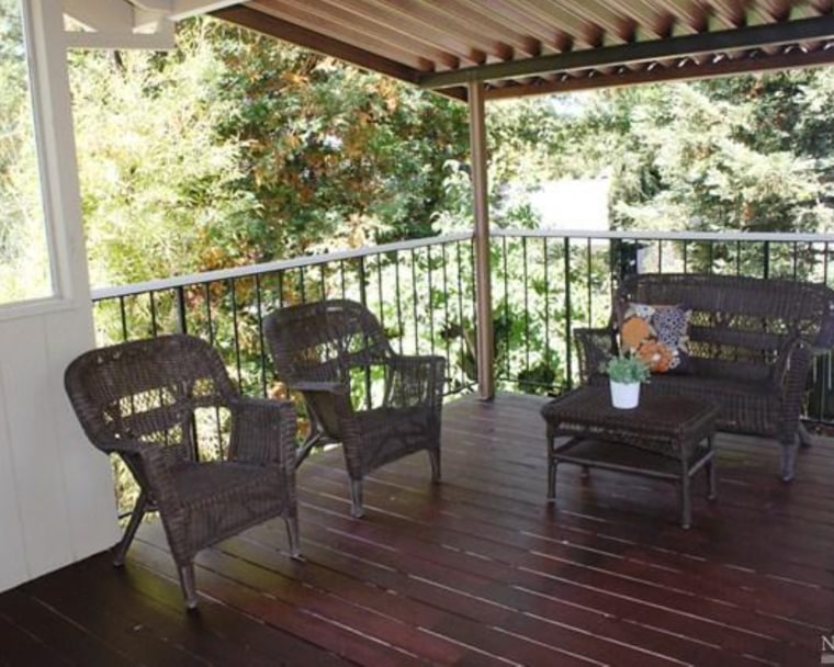 Backyard deck before and after