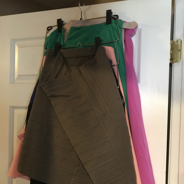 I can fit up to 12 skirts on this one hanger!