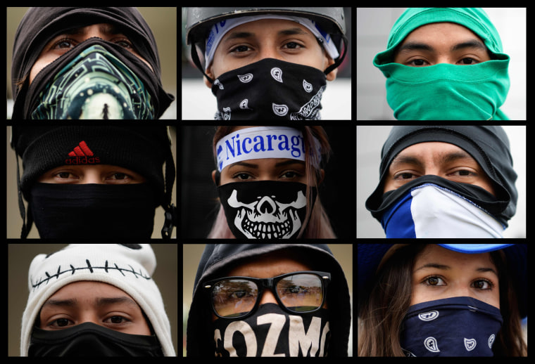 Image: Nicaraguan university students participate in a protest