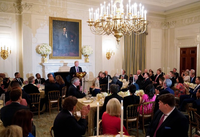 Image: President Donald Trump speaks at an event honoring Evangelical leadership