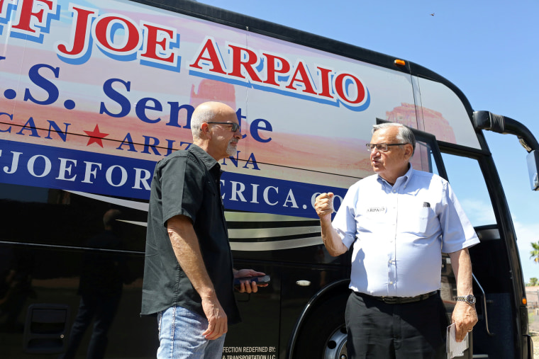 Image: FILE PHOTO: Former Sheriff Joe Arpaio campaigns in Wickenburg