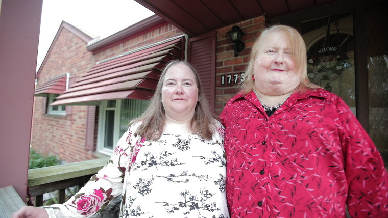 Aimee Stephens and her wife Donna, right.