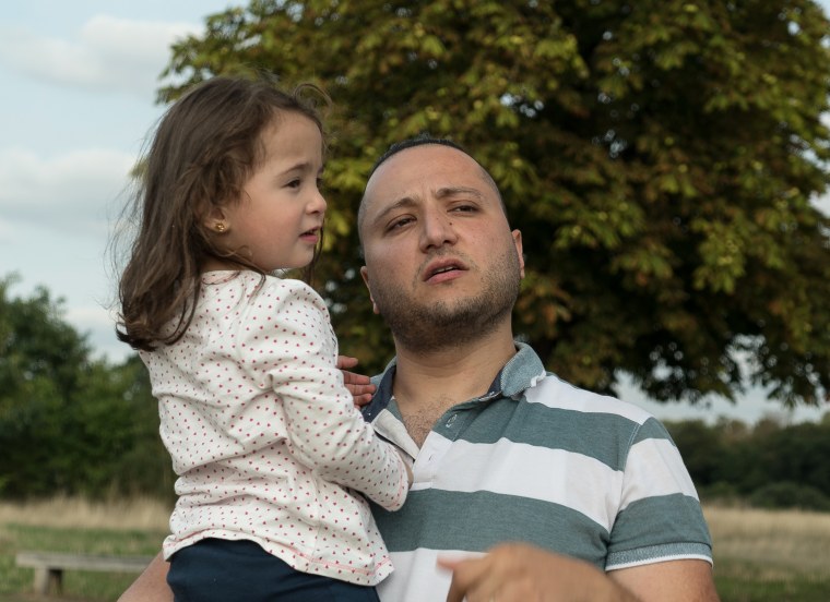 Image: Dr. Hamza Al Khatib with his three-year-old daughter in London