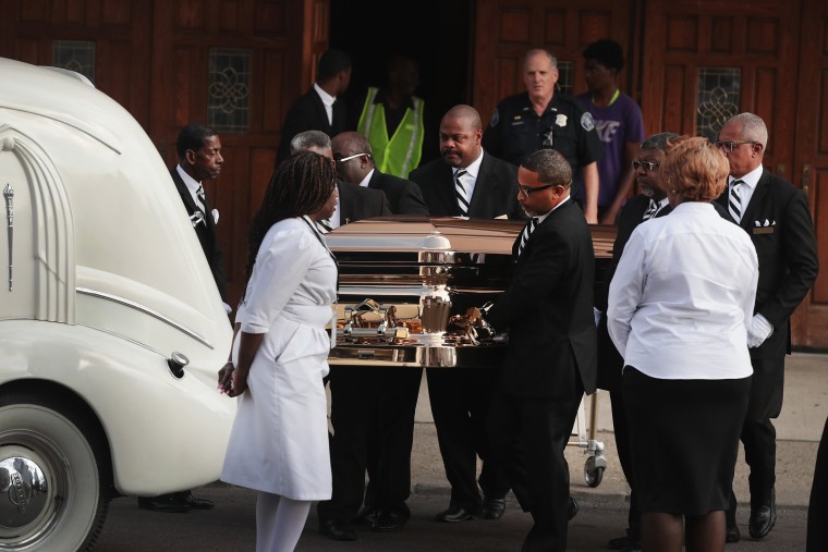 Image: Fans Of Soul Legend Aretha Franklin Pay Their Respects As Her Body Lies In Repose In Detroit