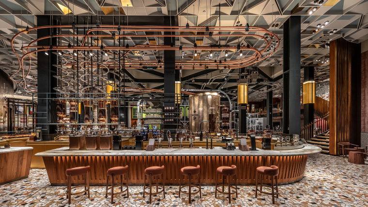 Starbucks interior in Milan.