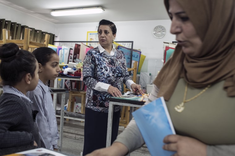 Image: Fatima Al Qaisi, the principal of Dheisheh Basic Girls School