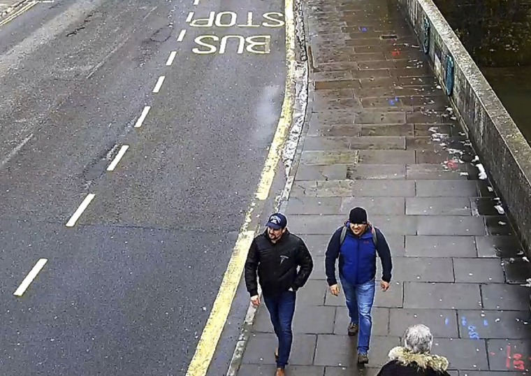 Image: Ruslan Boshirov and Alexander Petrov on Fisherton Road, Salisbury, England on March 4, 2018