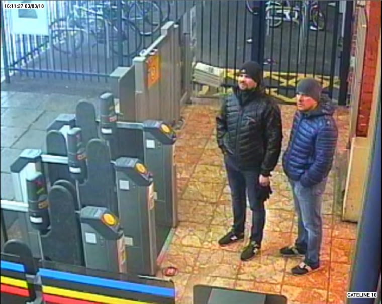 Image: Alexander Petrov and Ruslan Boshirov at Salisbury train station on March 3