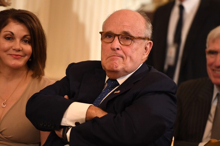 Image: Rudy Giuliani, lawyer of US President Donald Trump, looks on before President Trump announces his Supreme Court nominee in the East Room