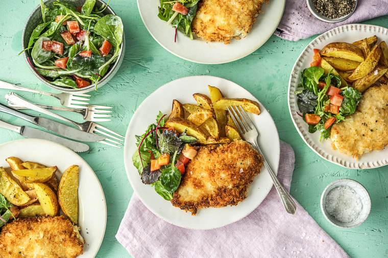 Chicken Milanese with Crispy Potatoes