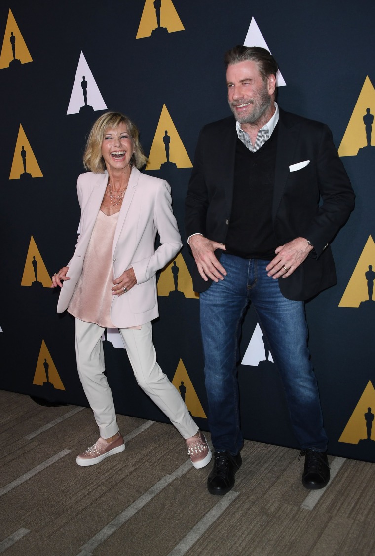 Olivia Newton-John and John Travolta