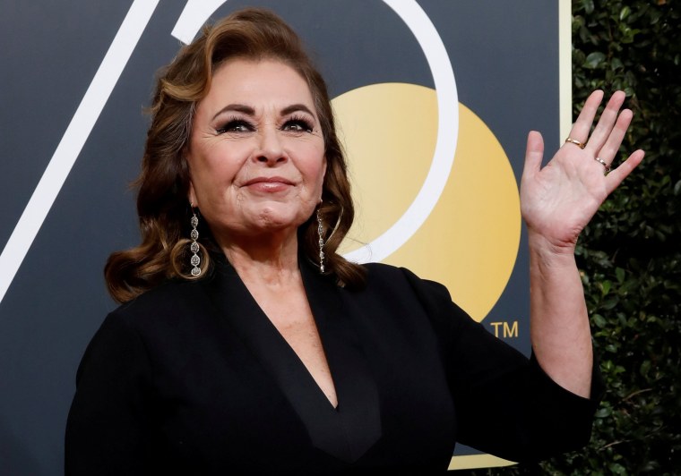 Image: FILE PHOTO: Actress Roseanne Barr waves on her arrival to the 75th Golden Globe Awards in Beverly Hills