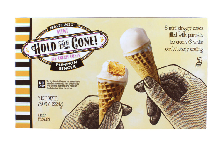 Trader Joe's Pumpkin Ginger Hold the Cone Ice Cream Cones