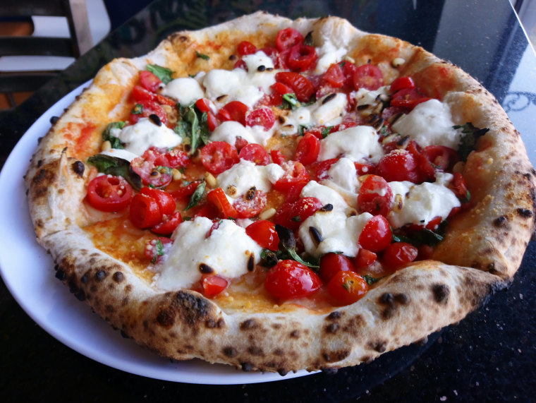 Pupatella's burrata pizza