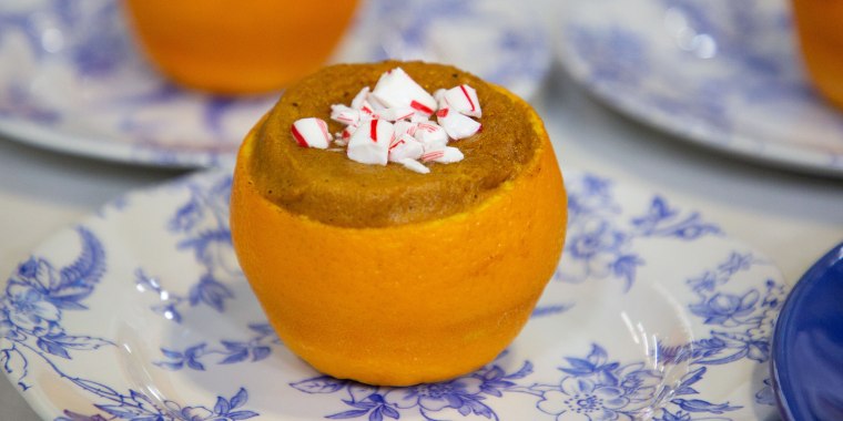 Daniel Breaker's Smoky Tea-Brined Fried Chicken + Sweet Potato Souffle in Orange Cups with Candy Canes