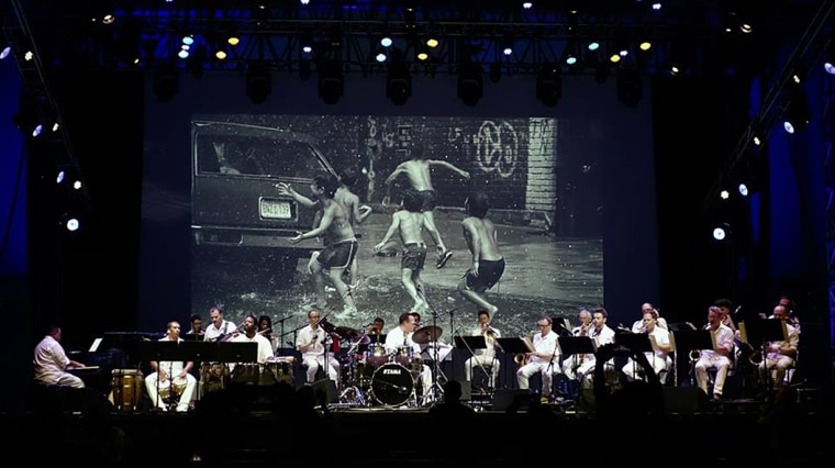 "West Side Story: A Masterwork Reimagined" performs at the Lincoln Center Center Out of Doors on August 10, 2018."