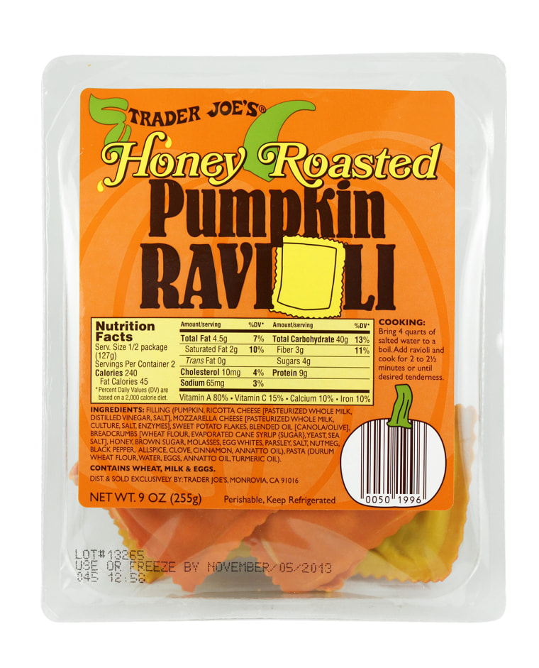 Trader Joe's Honey Roasted Pumpkin Ravioli