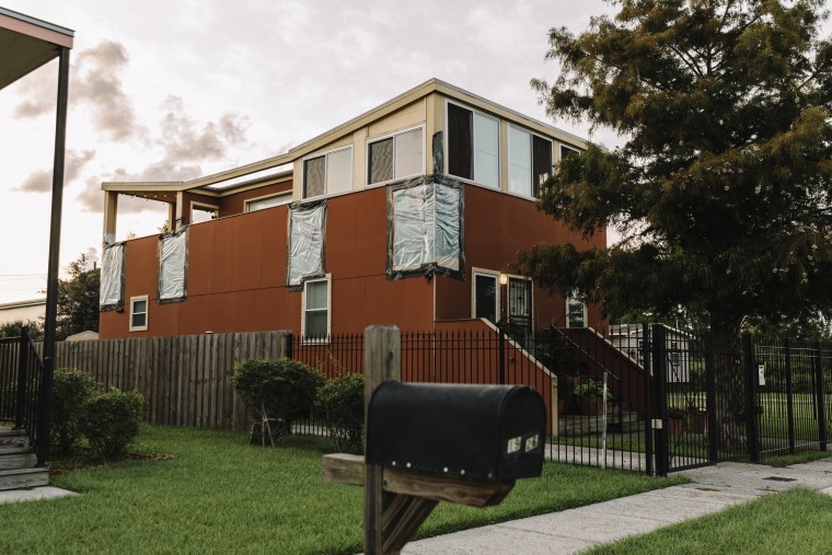 A water-damaged house built by the Make it Right Foundation on Reynes Street