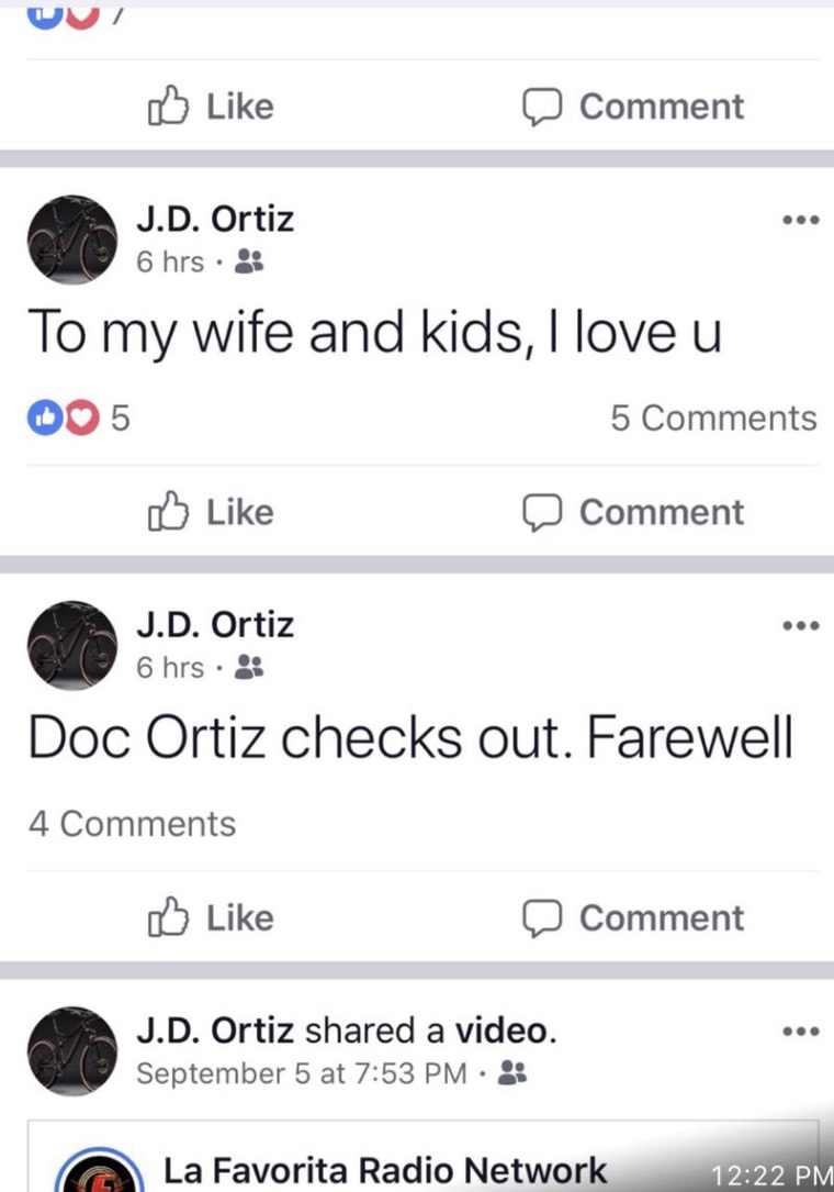 Image: Juan David Ortiz's Facebook page