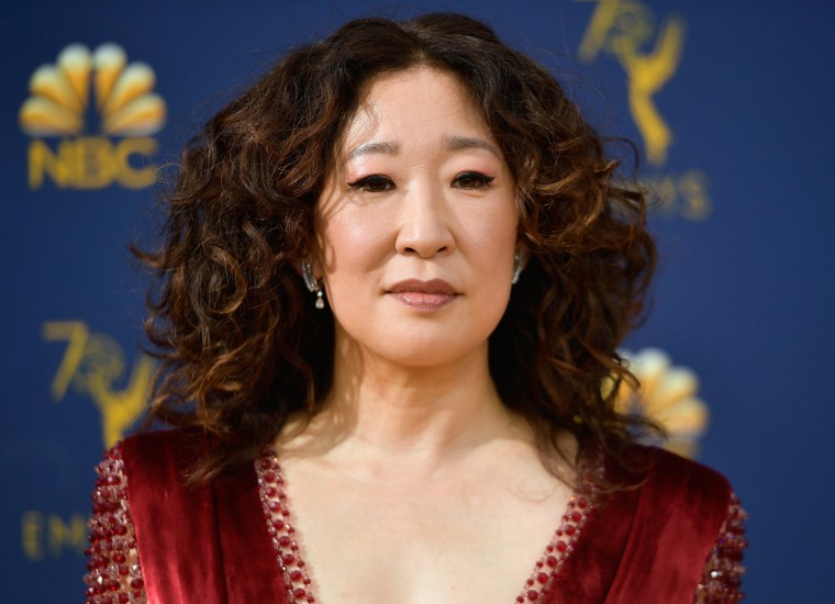 Image: Sandra Oh attends the 70th Emmy Awards at Microsoft Theater