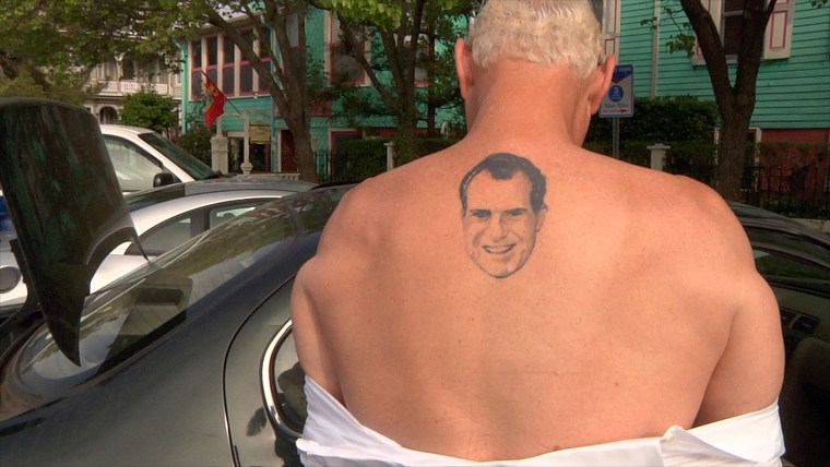 Roger J. Stone Jr., subject of the documentary "Get Me Roger Stone," has a tattoo of Richard M. Nixon on his back.