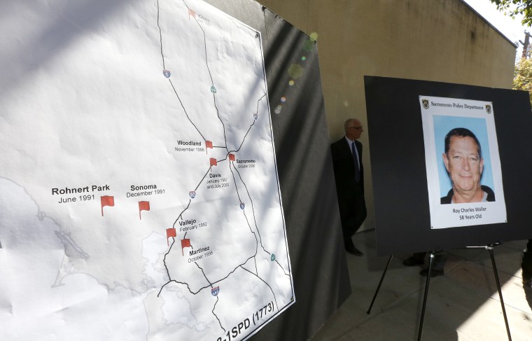 Image: A map marks where a series of rapes in Northern California occurred starting in 1991