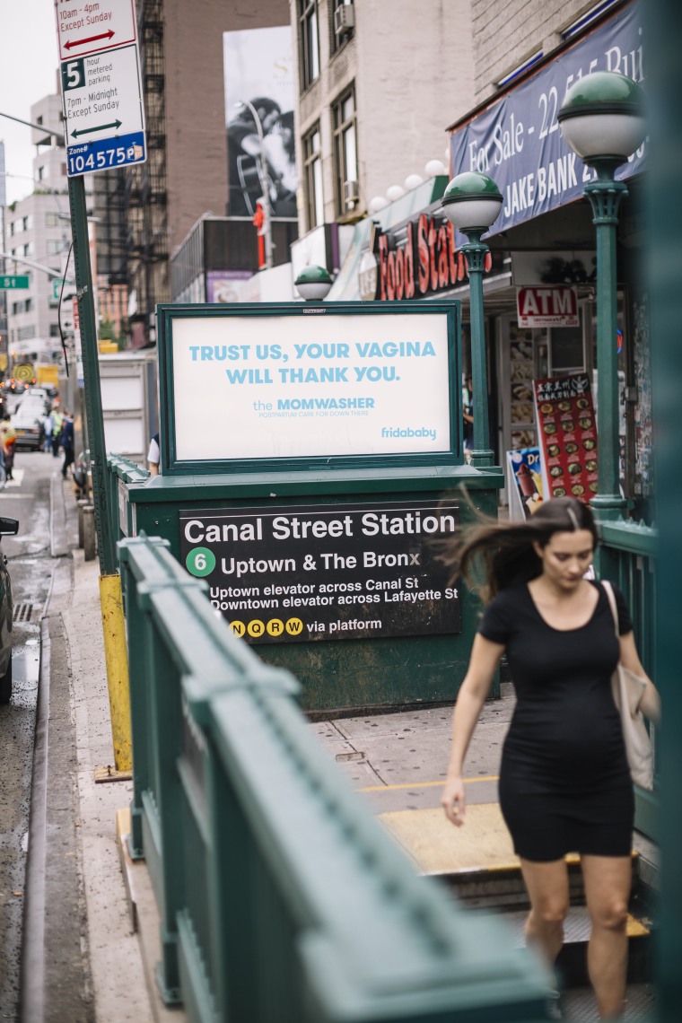 More than 20 billboards advertising the Fridababy MomWasher were recently put up throughout New York City.