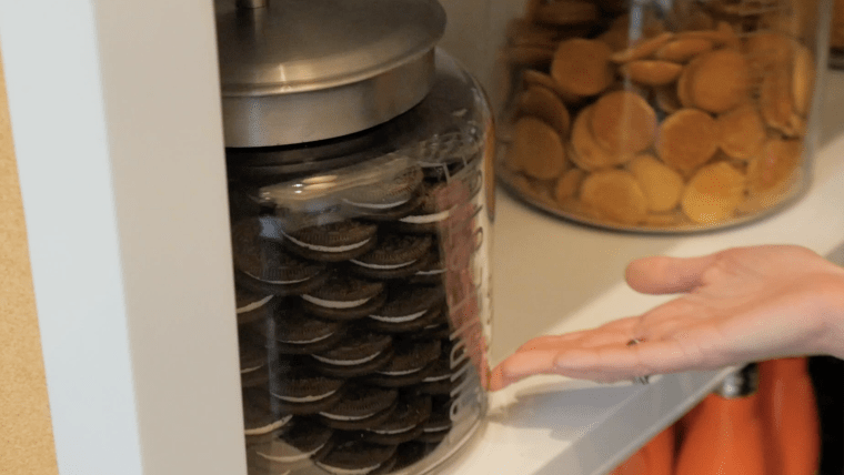 Oreos stacked so beautifully it almost makes you not want to reach in and grab one - almost!