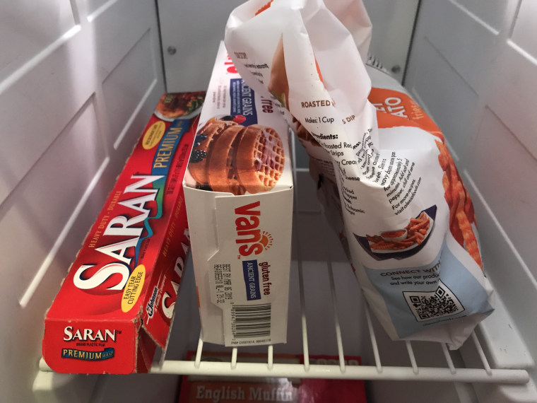 Saran Wrap stored in the freezer
