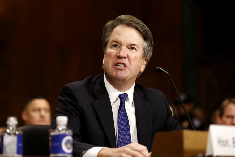 Image: Brett Kavanaugh speaks at the Senate Judiciary Committee hearing