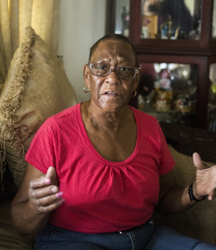 Lois Ann Cantwell, 76, sits in her daughters home on Sept. 27, 2018. She and her granddaughter were rescued from her house's attic after flash flooding caused by Hurricane Florence engulfed it.