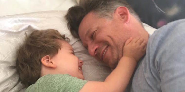 Richard Engel and his son, Henry