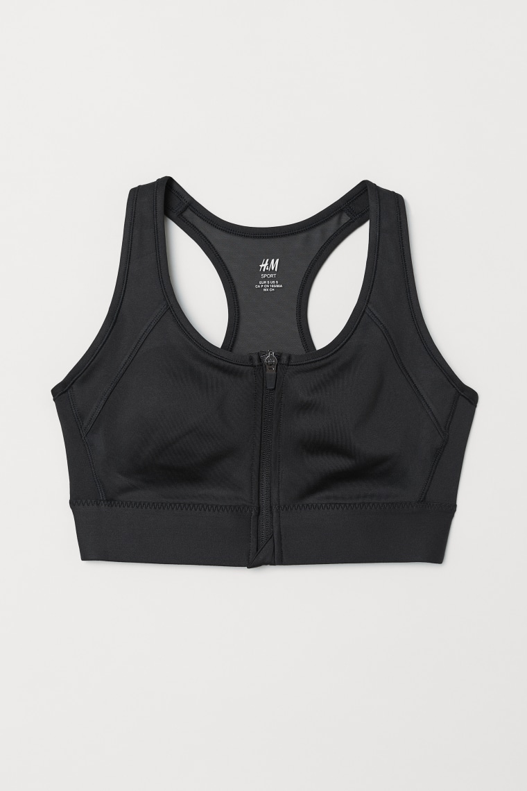 H&M+ 2-pack Sports Bras - Black/dusty rose - Ladies