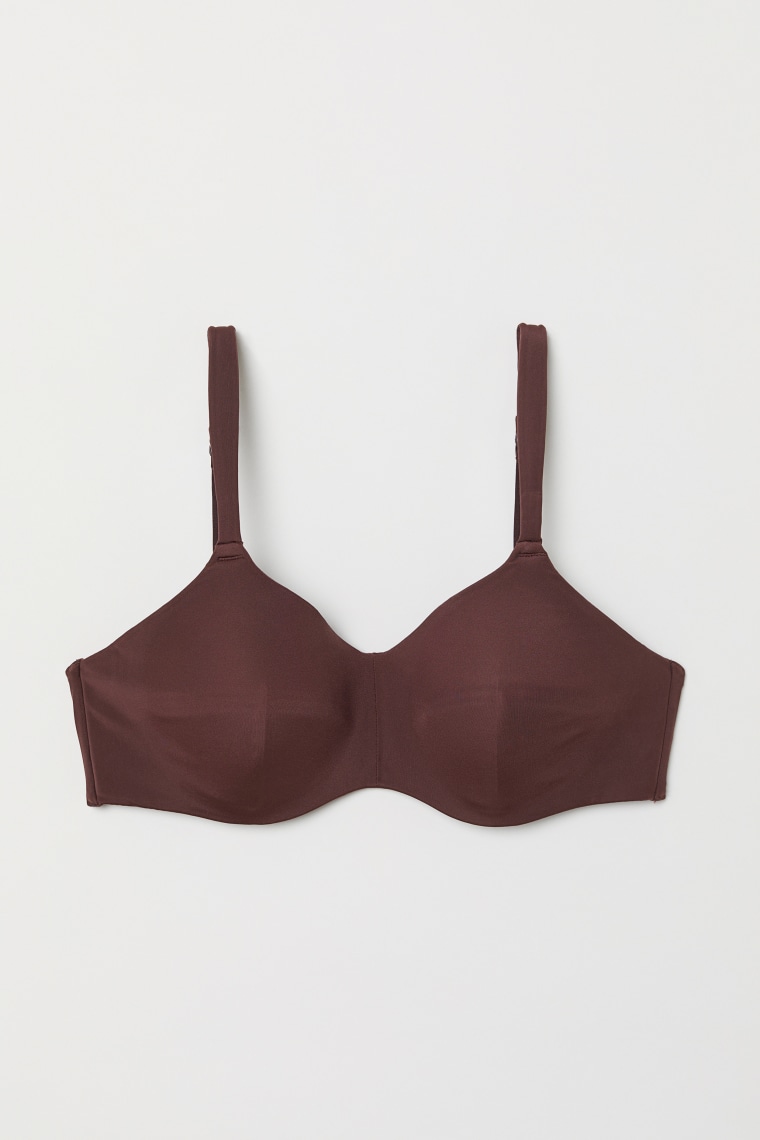 H&M+ Shaping sports bra - Dark brown - Ladies