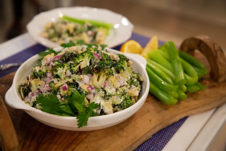 Joy Bauer's healthy roasted broccoliartichoke dip recipe