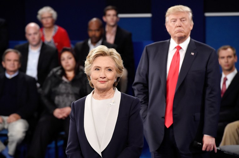 Image: Candidates Hillary Clinton And Donald Trump Hold Second Presidential Debate At Washington University