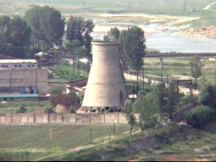 Image: The 60-foot-tall cooling tower at North Korea's Nyongbyon reactor complex