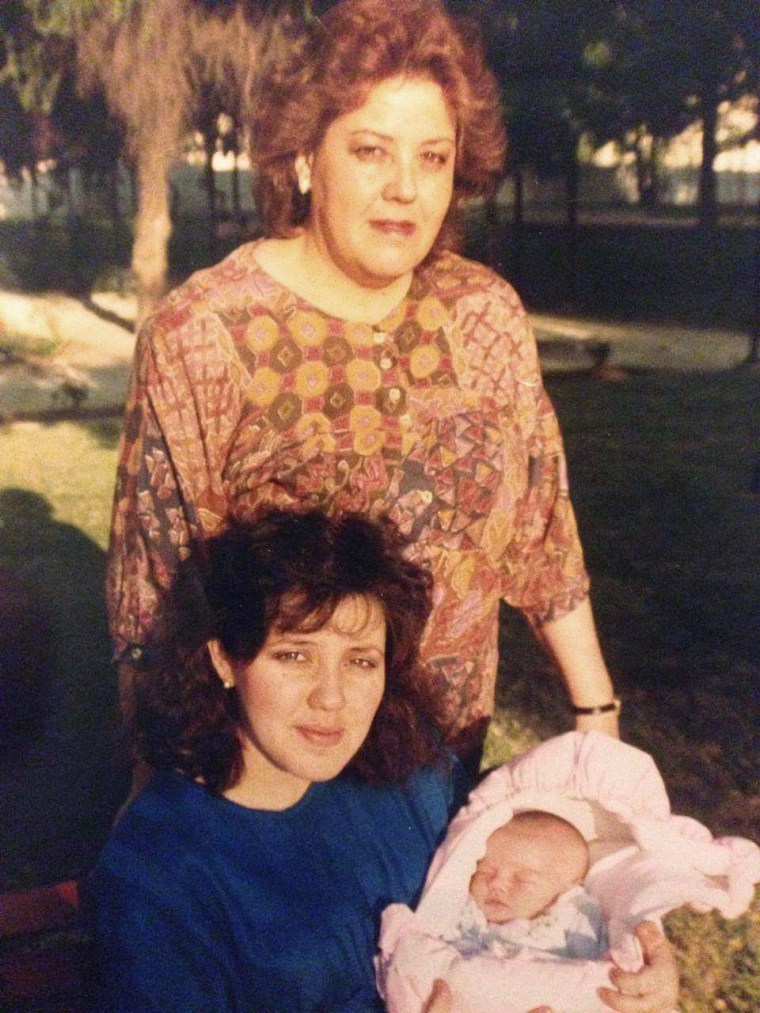 Know Your Value contributor Daniela Pierre-Bravo, as an infant, with her mother and grandmother in Chile.
