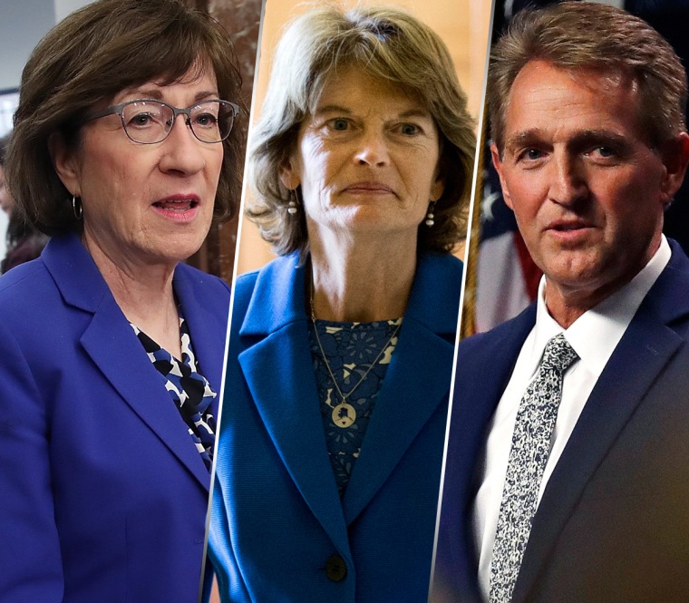 Image: Susan Collins, Lisa Murkowski, Jeff Flake