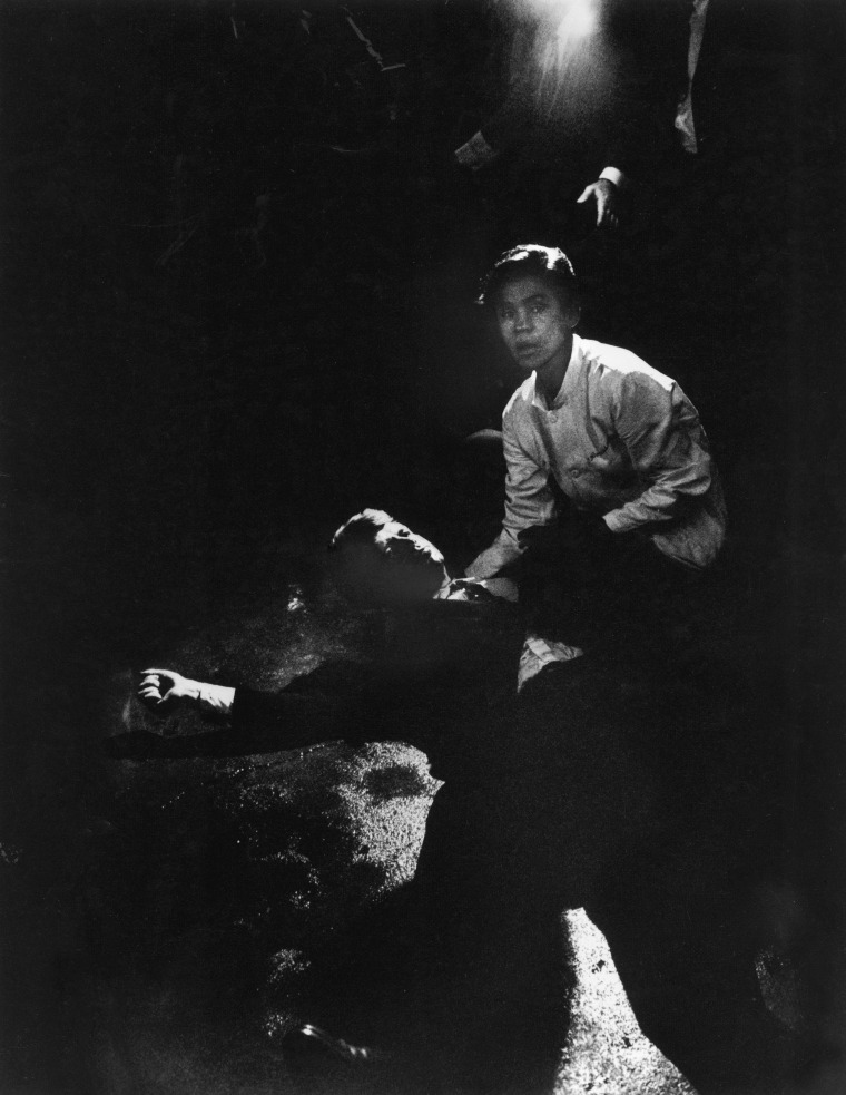 Image: Sen. Robert Kennedy sprawled semiconscious in his