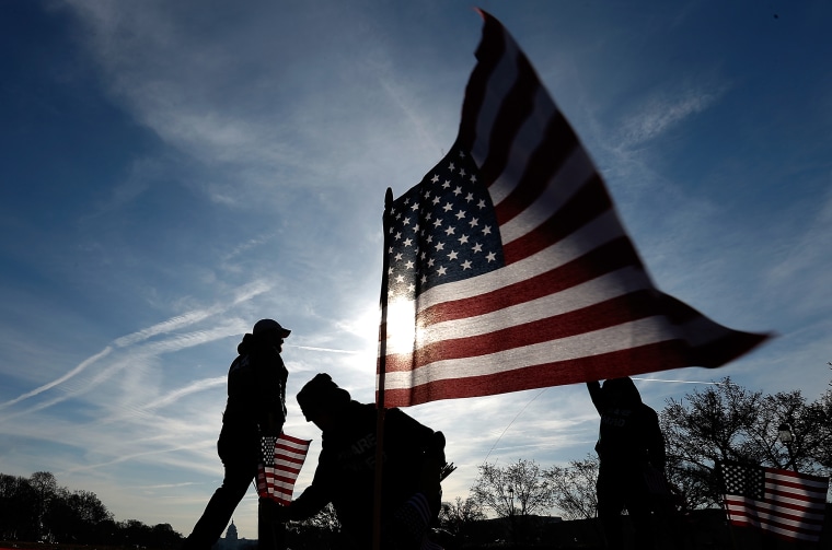 Image: American Flags Planted On National Mall To Honor Service Members Who Committed Suicide