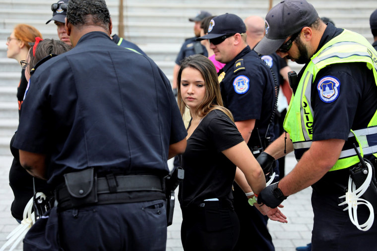 Activist rallies against Brett Kavanaugh heat up surrounding final vote