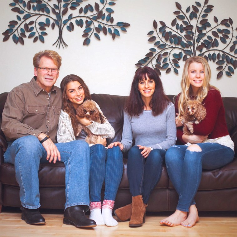 Mike, Sunday, Jenny and Paige Stevens in 2014.