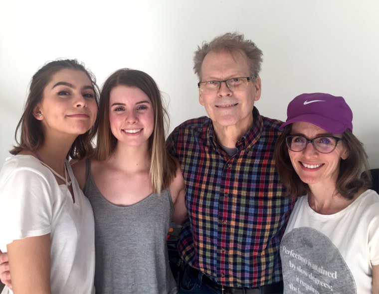 Paige, Sunday, Mike and Jenny in the last family photo prior to Mike’s death in December 2017.