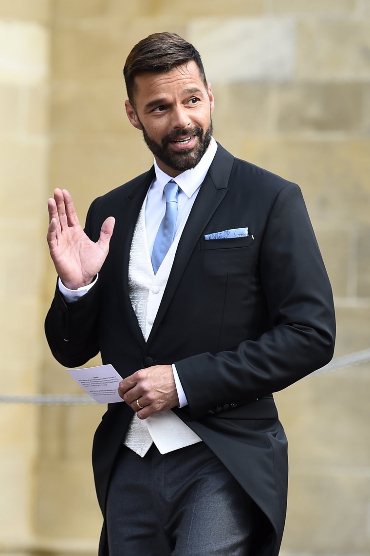 Martin looked dashing as he arrived at the chapel. 