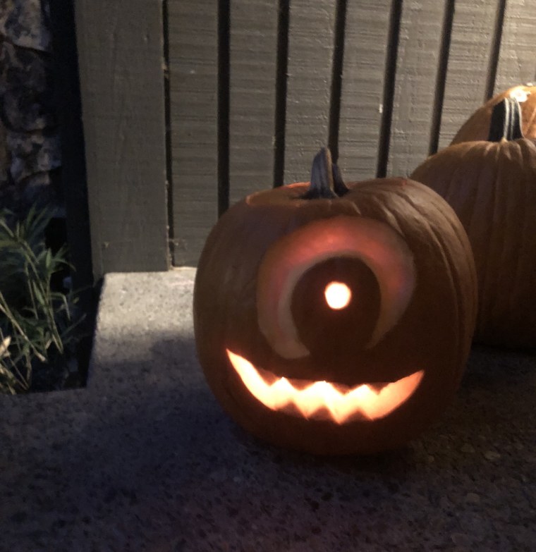 Our monster pumpkin came out pretty cute, if we say so ourselves.